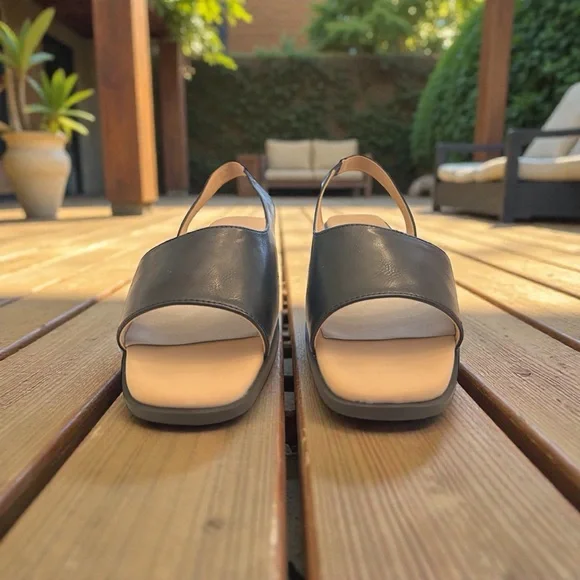 Journee Collection Black Slide Sandals - Picture 3 of 8